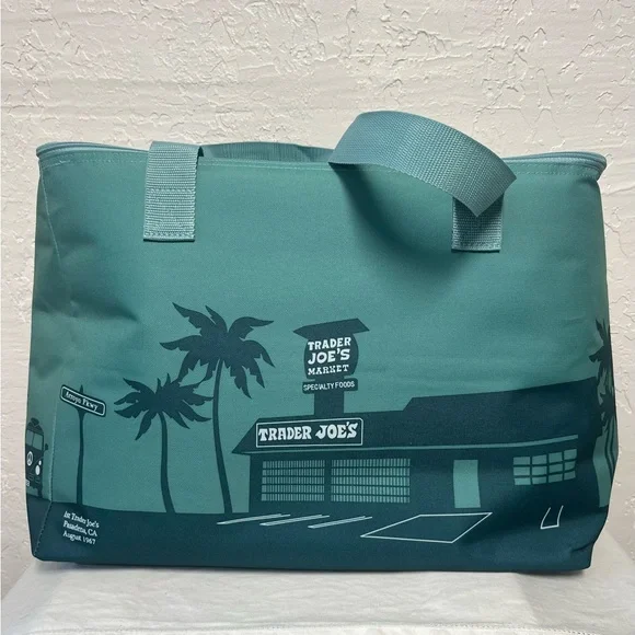 Trader Joe's Teal Logo LARGE Insulated Tote Bag NEW!! - Picture 5 of 11